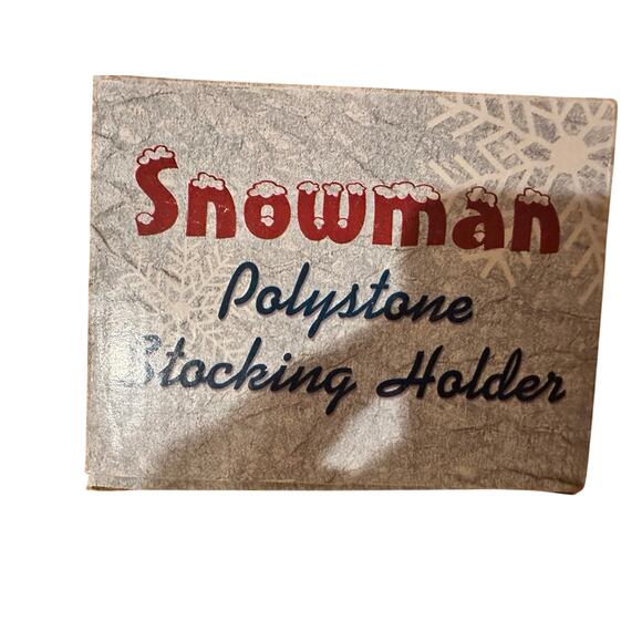 Snowman Polystone Stocking Holder - Picture 2 of 4
